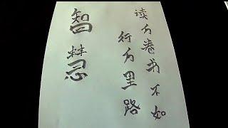 Chinese calligraphy training - 智慧 / 读万卷书不如行万里路