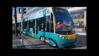 Prague, Czechia: Karlovo namesti - another busy junction on the Prague tram network: March 2022