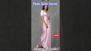 Sassy Pure Plain Satin Sarees #viralvideo #fashion #trending #satinsarees #plainsarees