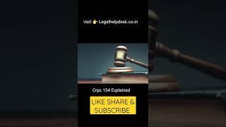 Crpc Section 154 Explained in Hindi #crpc #youtubeshorts #crpc154 #section154crpc