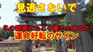 【パワースポット旅　出石神社/兵庫県豊岡市】この動画にたどり着いたあなたに運命好転の前兆が訪れる