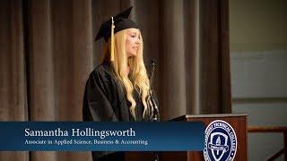 PTC Graduate, Samantha Hollingsworth, Associate in Applied Science