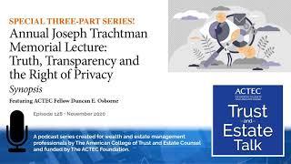 Truth, Transparency, and the Right of Privacy | Synopsis