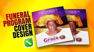 HOW TO DESIGN A FUNERAL/OBITUARY PROGRAM COVER | COREL DRAW 2020 TUTORIAL | DESIGN TUESDAY