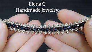 Simple and Beautiful Beaded Bracelet Tutorial Простой Браслет из бисера и бусин своими руками