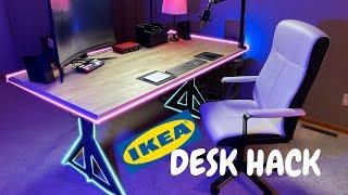 IKEA IDÅSEN Sit-to-Stand Desk with Custom Butcher Block Desktop