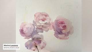 Розы / акварель / roses in watercolor