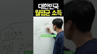 진짜 평균적인 대한민국의 소득은 이 정도 입니다