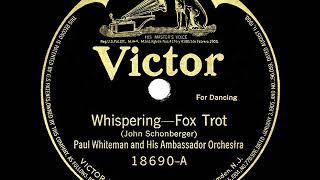 1920 Paul Whiteman - Whispering