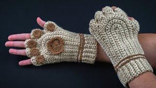 ¡Tutorial para principiantes! - Guantes sin dedos “Patas de gato” de crochet