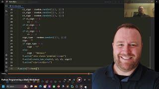 Python Programming a Math Worksheet