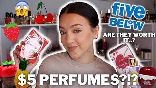 $5 PERFUMES!?!?  FIVE BELOW PERFUME HAUL! PERFUMES DUPES FOR $5!!!!!