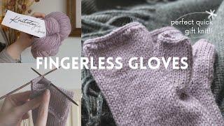 FREE Fingerless Gloves pattern // quick 1-day gift knit potential!!