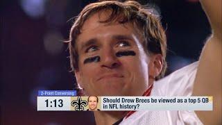 Is Drew Brees a Top 5 QB in NFL history? | Good Morning Football