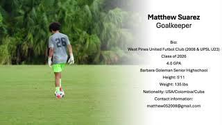 Matthew Suarez Goalkeeper Class of 2026 Full Highlight Video