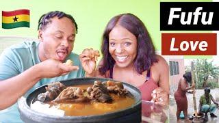 Living in UK Ruined My Cooking Skills| Cooking Fufu For My Husband (Traditional Way) In Ghana Africa