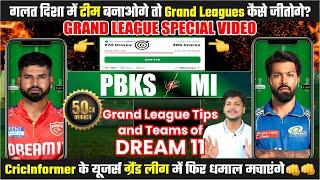 PBKS vs MI Dream11 Team Today Prediction GL, PBKS vs MI Dream11 Fantasy Team, Playing11 #Dream11