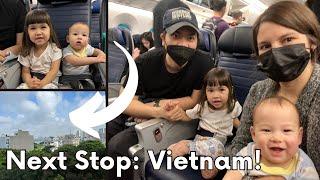 Traveling to Vietnam From the US With 2 Kids! (3.5yo and 8m old) - Vlog 1, Vietnam 2023