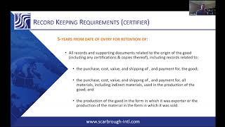 USMCA Certifier Record Keeping Requirements