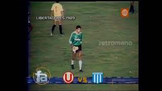 El Racing de Balerio vs La U del Puma Carranza - Copa Libertadores 1989 - U 2 vs Racing 1