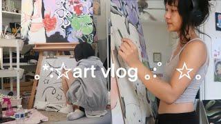 art vlog  busy week as an art student & new projects