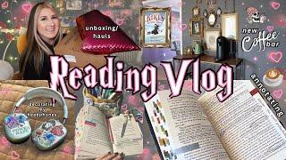 cozy reading vlog  annotating, decorating, & unboxings ₊⋆⁺⋆₊ 2024 reading vlog #12