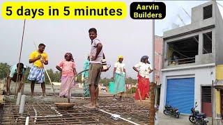 Roof ceiling concrete process in 1200 square feet || RCC in 110 square metres || Aarvin builders