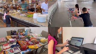 VLOG: compras quinzenal | almoçamos no mercado | organização da geladeira | super promoção