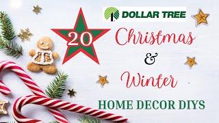 GET INSPIRED! 20 CHRISTMAS ️ WINTER Dollar Tree FARMHOUSE HOME DECOR DIYS | TIERED TRAY IDEAS