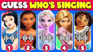 Guess Who's Singing ️| Disney Song Quiz Challenge | Snow White, Moana, Mirabel, Rapunzel, Anna,