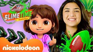 How to Play Football with Dora!  NFL Slimetime Full Episode | Nickelodeon