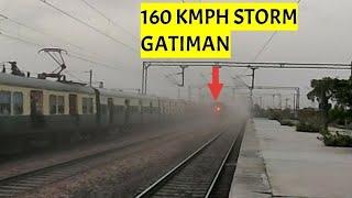 Dangerous WAP5 GATIMAN EXPRESS attacks Asaoti- India's FASTEST TRAIN - INDIAN RAILWAYS