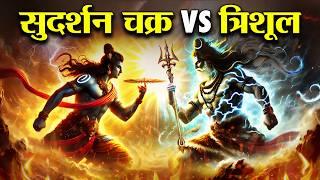 Sudarshana Chakra Vs Trishool //  किसकी होगी जीत?  #lordshiva #lordkrishna #hindumythology