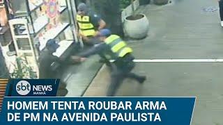 SP: Homem tenta roubar arma de PM na Avenida Paulista e é preso | Primeiro Impacto (28/02/25)