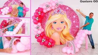 Cumpleaños BARBIE  decoración con globos para cumpleaños - arco de globos  Gustavo gg