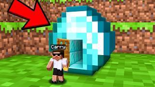 I Made a SECRET HOUSE INSIDE A DIAMOND in Minecraft!