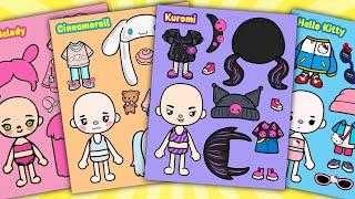 Decorate with Sticker Book  My Melody, Kuromi, Cinnamoroll, Hello Kitty in Avatar World