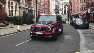 Burgundy Mercedes G63 AMG Brabus Luxury SUV in London’s High Society | Watch Da kargo Global | WDKG