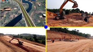 ROCADES DE KINSHASA SUD-EST : DE NDJILI BRASSERIE À KIMWENZA GARE. ÉVOLUTION DES TRAVAUX SUR DIF. PK