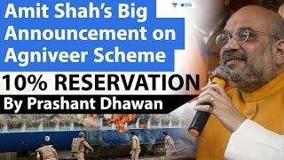 Amit Shah’s Big Announcement on Agniveer Scheme | 10% RESERVATION | Agnipath Scheme