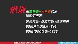 原神：燃烧反应机制全面解析，触发伤害以及附带效果分析|原神前瞻 |Genshin Impact Story