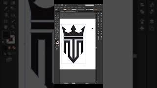 Easy! Make a Golden Crown Mask Letter MT Logo | Adobe Illustrator Tutorials