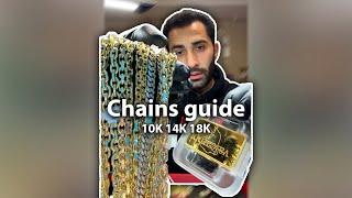 TRAXNYC GOLD CHAINS GUIDE: 14K & 18K!!! #shorts