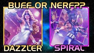 BALANCE UPDATE: Dazzler & Spiral | BUFF OR NERF? | MY OPINION | BUFF PATRIOT YOUNDU MODOK | MCOC