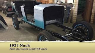 1929 Nash starting up for first time in nearly 40 years