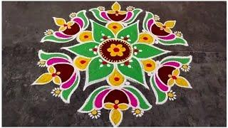 Karthigai Matham Special Deepam Rangoli Design/ Sashti Pooja/ New / Rangoli / Kolam / Festival/ Easy