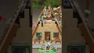 LEGO 21338 A-Frame Cabin Animated Speedbuild | LEGO Ideas Cabin | Blender Geometry Nodes Animation