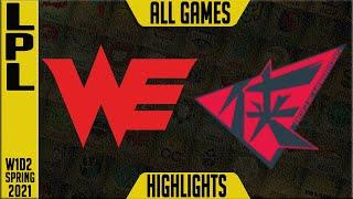WE vs RW Highlights ALL GAMES | LPL Spring 2021 W1D2 | Team WE vs Rogue Warriors