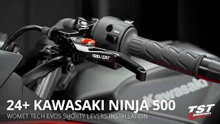 How to install Womet-Tech EVOS Shorty Levers on a 2024+ Kawasaki Ninja 500 by TST Industries