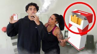 SMOKING PRANK ON MY MOM!!! *SHE WAS SO MAD*